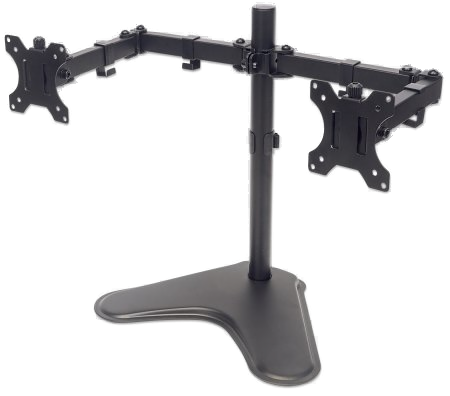 Soporte para dos monitores MANHATTAN  Movimiento con brazos de doble articulación